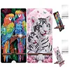 2er-Pack Acryl Papagei Tiger Handyständer & Spiegel - 5D DIY Handwerk Modeaccessoires