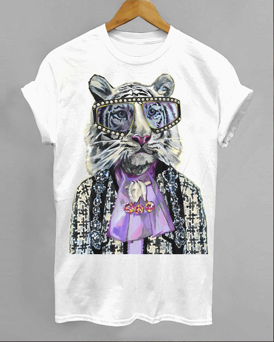 Fashionable And Trendy Tiger Printed T-Shirt