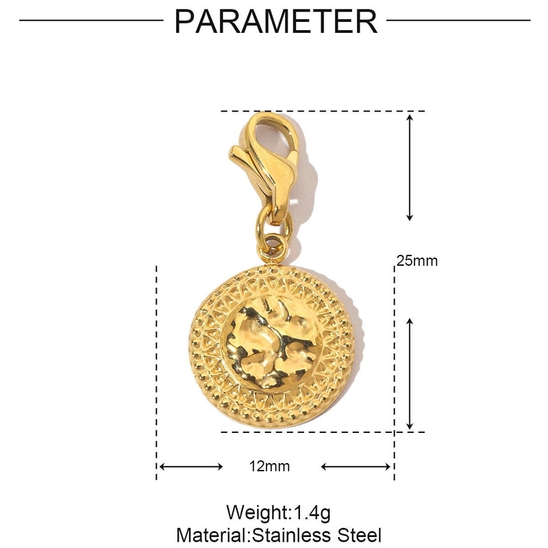 3 PCS/Package Titanium Steel Rhinestones Eye Pendant Jewelry Accessories