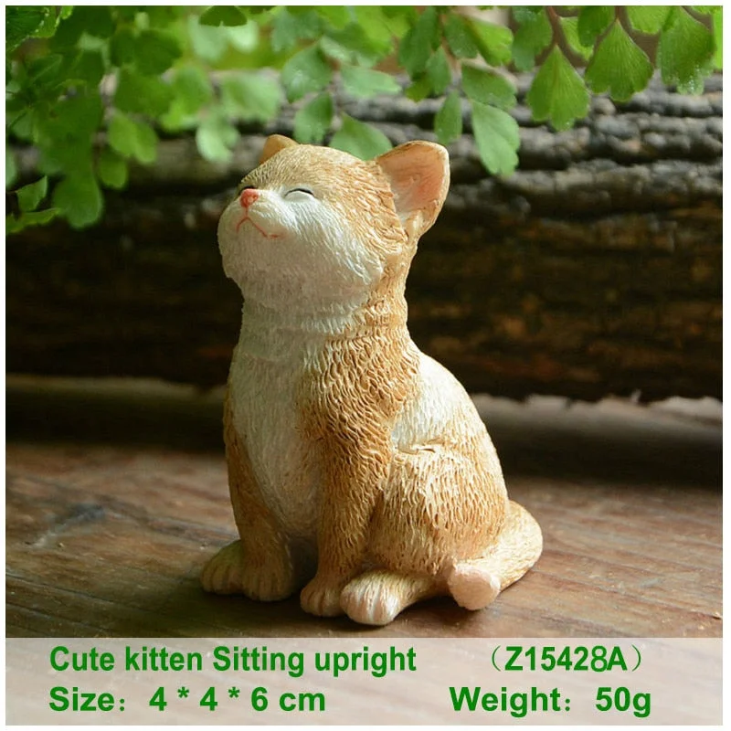 Everyday Collection Easter Kawaii Cat Home Decoration Accessories Animal Figurines Maneki Neko Sculpture Miniature Fairy Garden