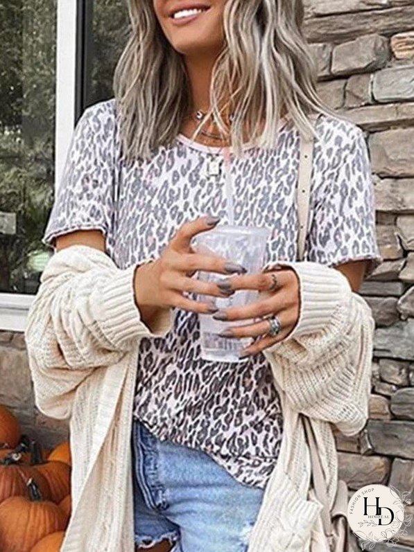 Women's Leopard Print T-Shirt