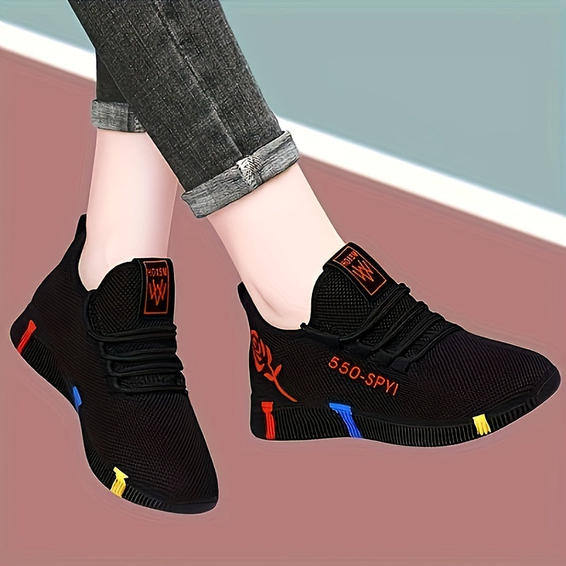 Women's Breathable Casual Sneakers - Lightweight, Lace-Up Low Tops with Soft Microfiber & PVC Insole for All Seasons