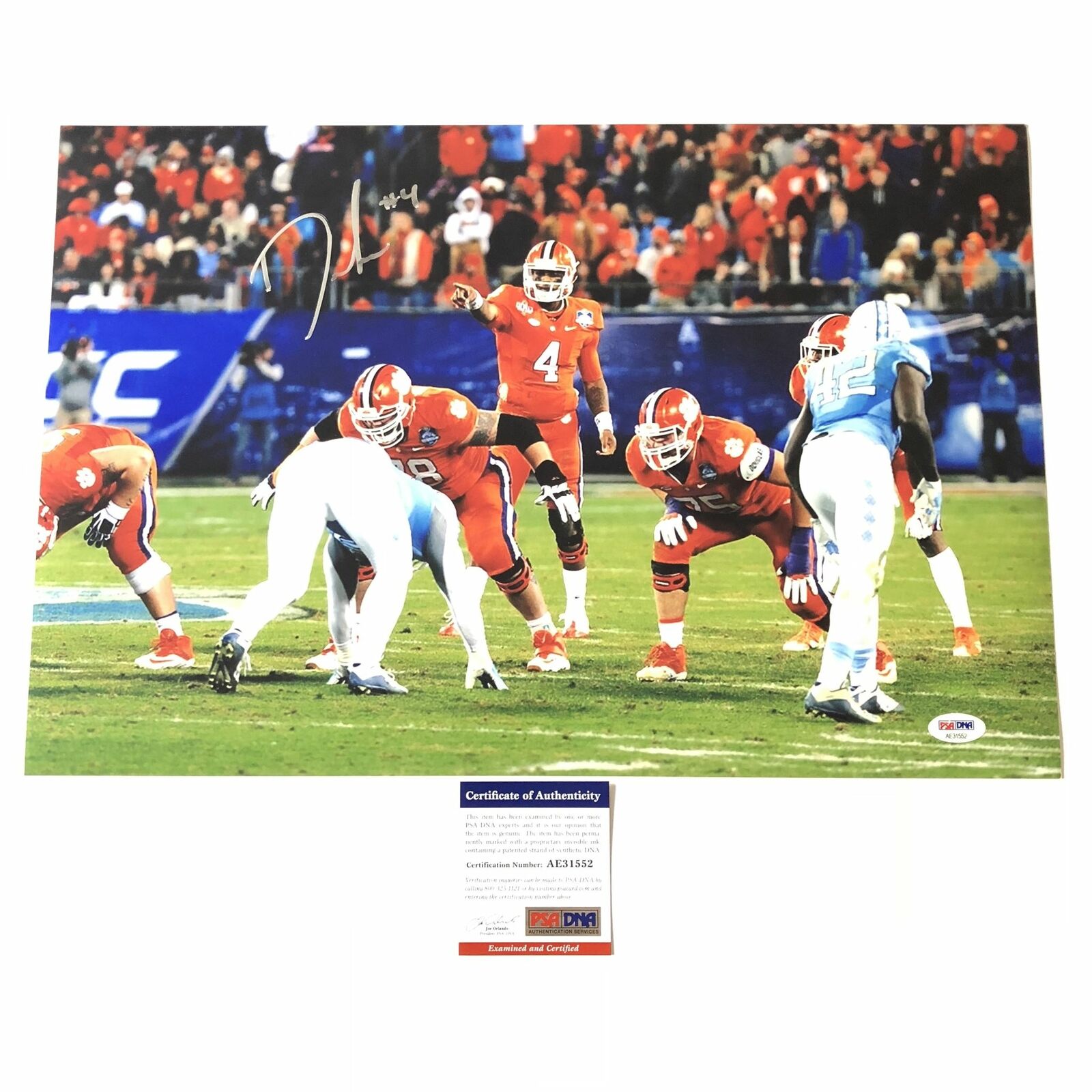 Deshaun Watson signed 12x18 Photo Poster painting PSA/DNA Clemson Tigers Autographed