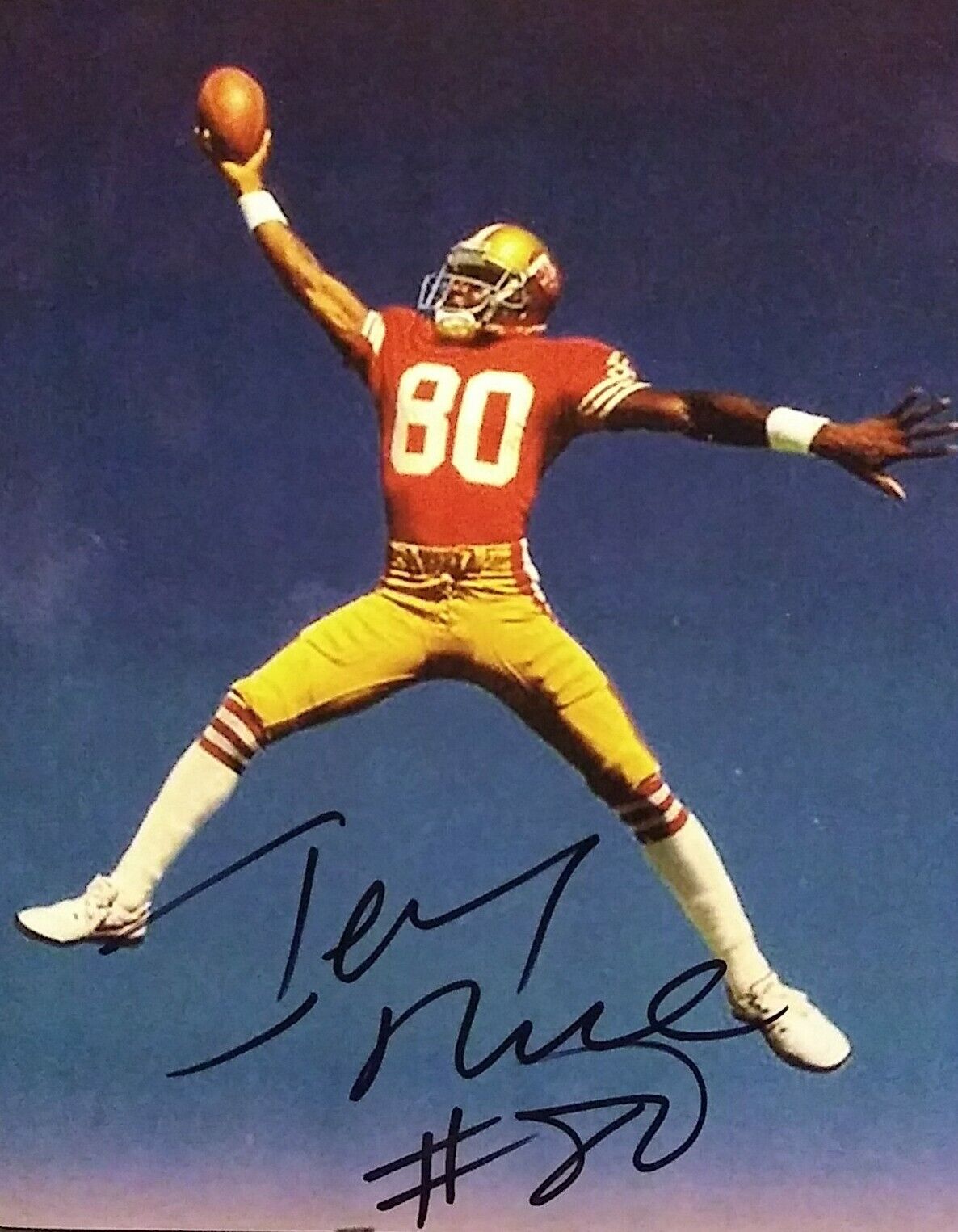 Jerry Rice signed 8 x 10