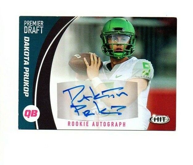 Dakota Prukop signed autograph 2017 Sage HIT Draft football rookie card!