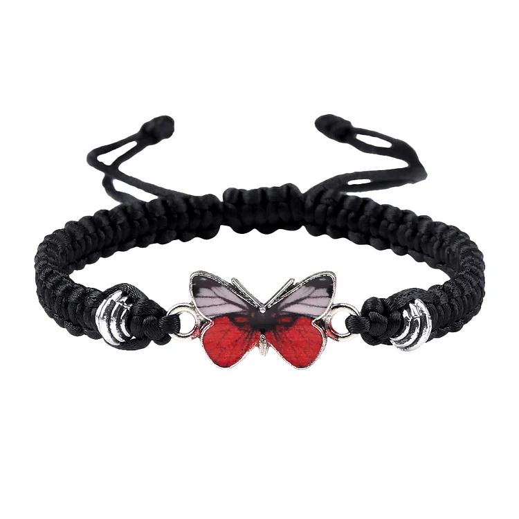 Handmade Braided String Wristband Bracelet Butterfly Adjustable Bangles Jewelry