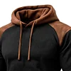 Navy and Brown Hooded Sweatshirt with Embroidered Logo by Inlyline