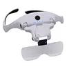 Head Mounted Hands Free Magnifying Glass USB Charging LED Interchangeable Lenses
