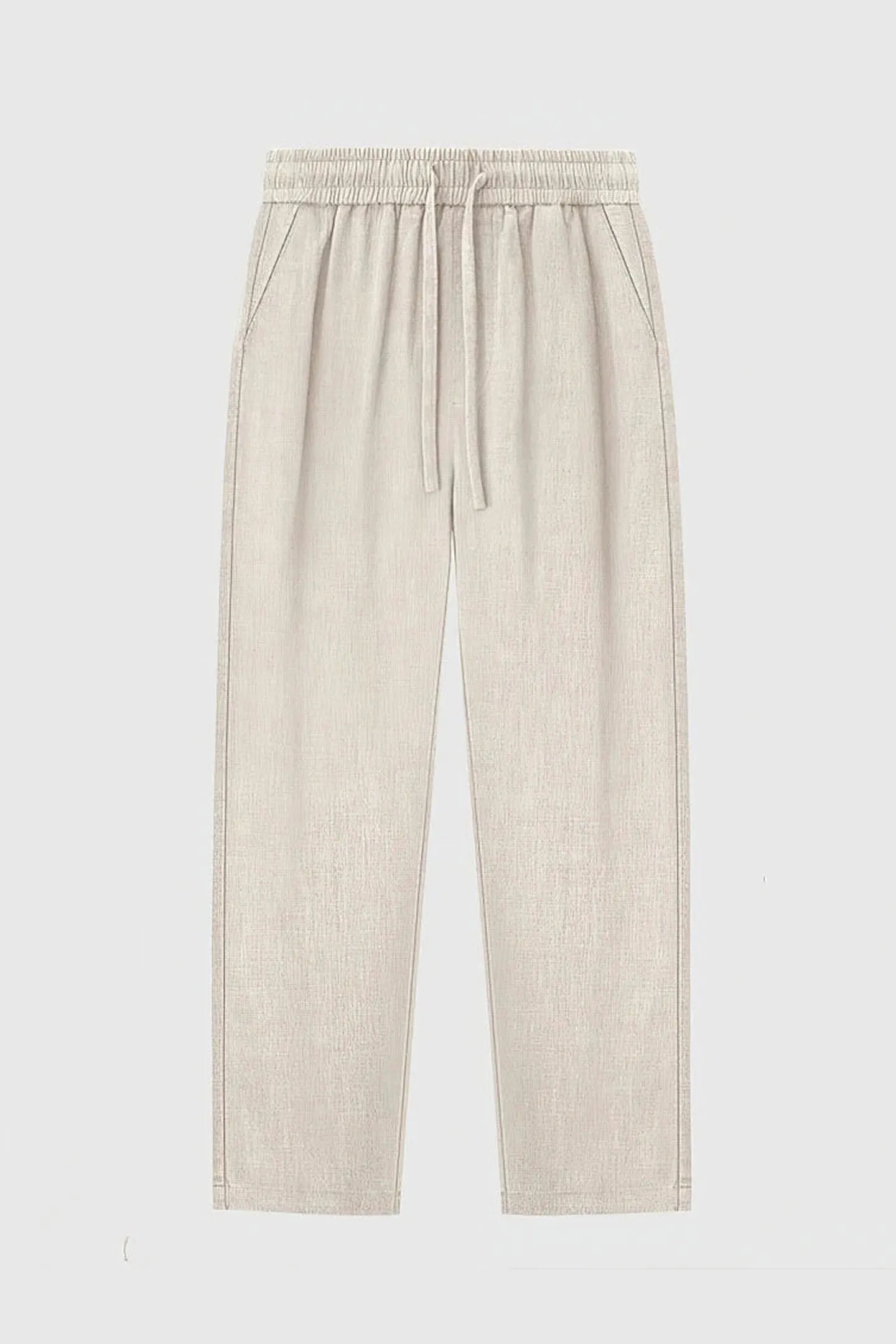 Men's Cotton-Linen Lounge Trousers &ndash; Relaxed Drawstring Comfort