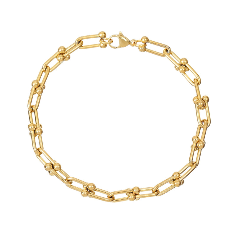 New Stainless Steel U-shaped Horseshoe Chain Bracelet Men’s And Women’s Jewelry Exclusive