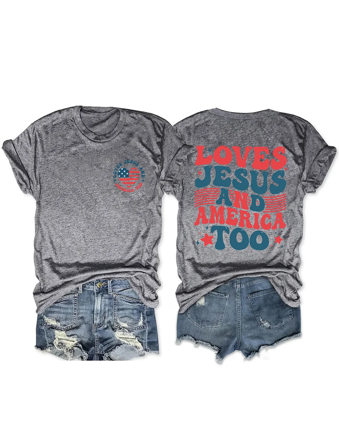 Loves Jesus And America Too T-shirt