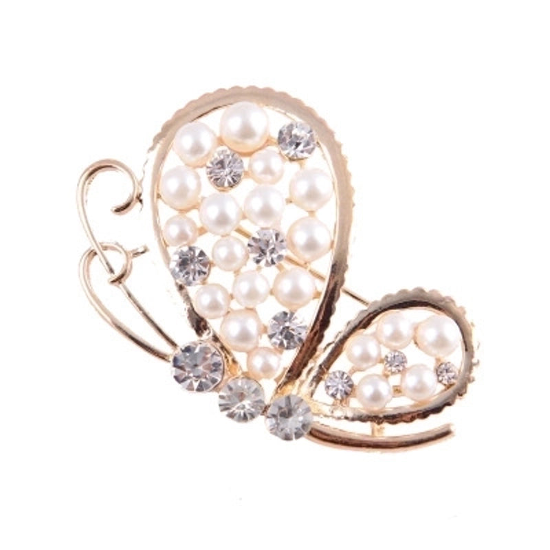 Elegant Pin Star Flower Snowflake Imitation Pearl Alloy Rhinestone Women’S Brooches