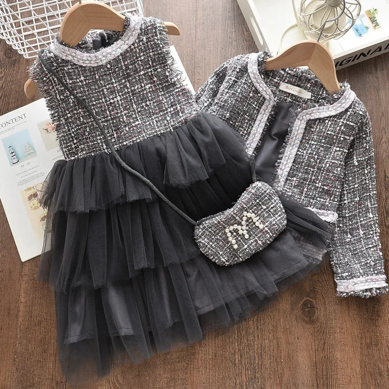 Bear Leader Girls Princess Dress New Brand Party Dresses Kids Girls Clothing Elegant Cute Girl Outfit Children Clothing Vestido