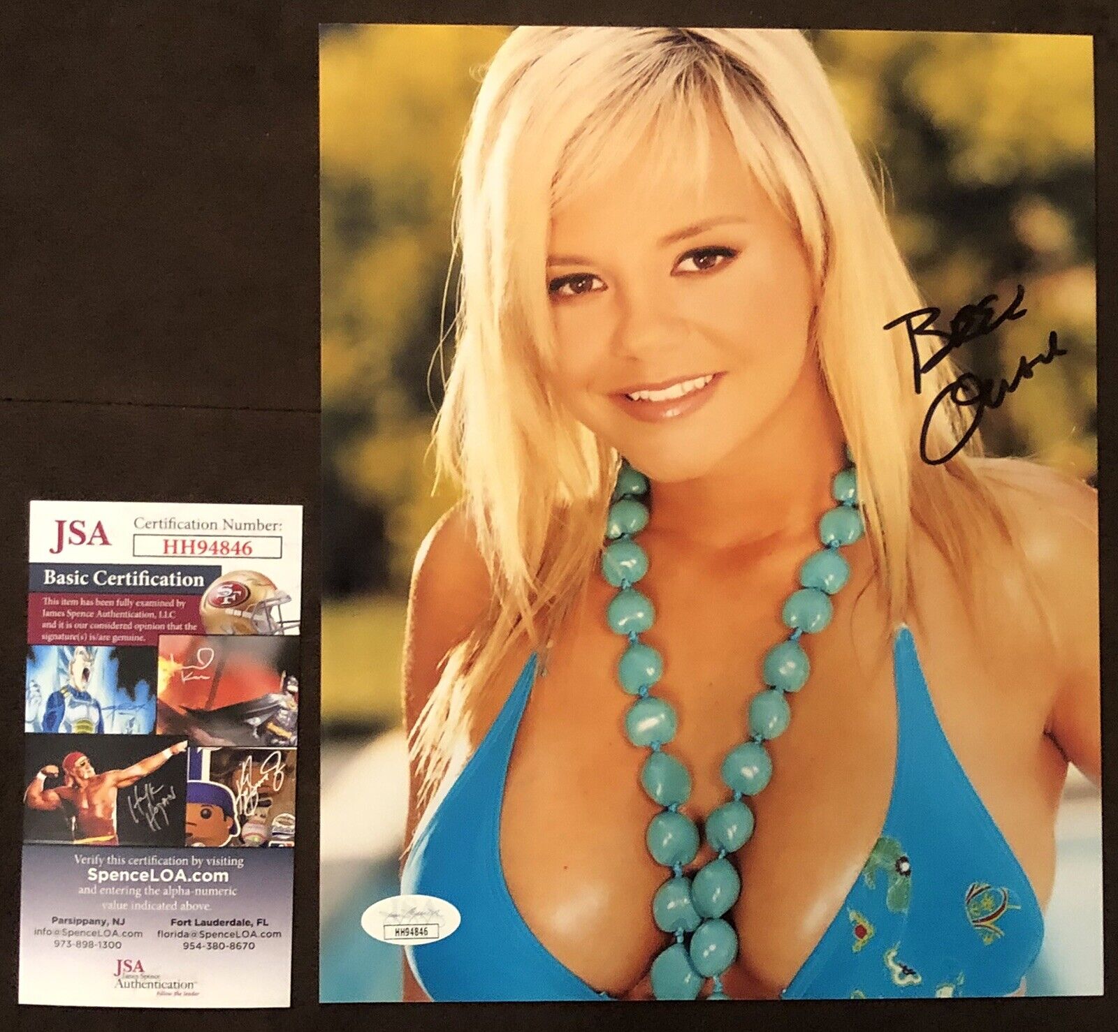 Bree Olsen Hand SIGNED 8X10 Photo Poster painting Autograph Sexy Naughty Penthouse Pet JSA COA