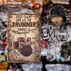 Gardez votre calme et laissez le batteur s&rsquo;en occuper - Panneaux en &eacute;tain m&eacute;tallique(20*30cm/30*40cm) - Musique