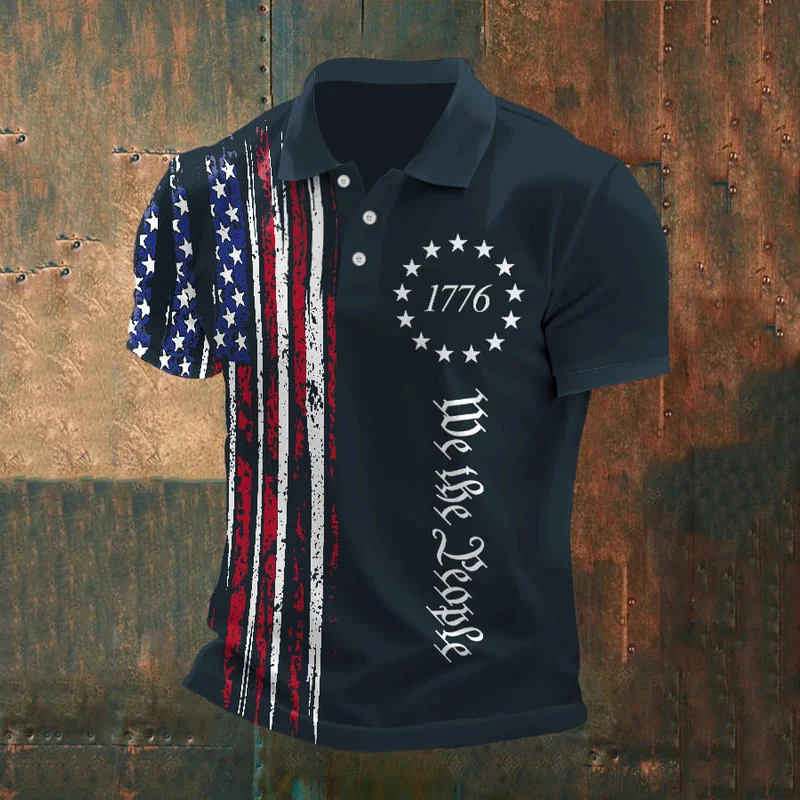 Men's 1776 We The People Print Polo Shirt