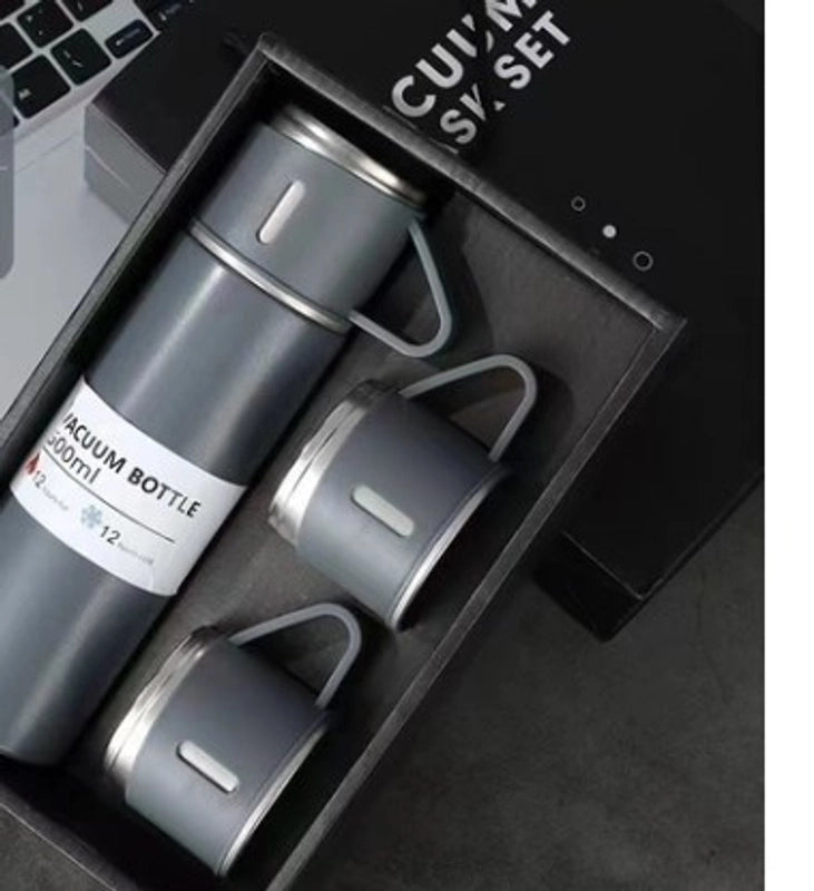 2 Pieces Casual Solid Color Stainless Steel Water Bottles 1 Set4