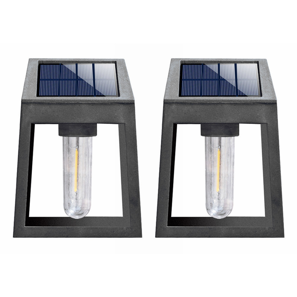 

2pcs Vintage Metal Solar Light Outdoor Waterproof Tungsten Bulb Wall Lamp, 501 Original