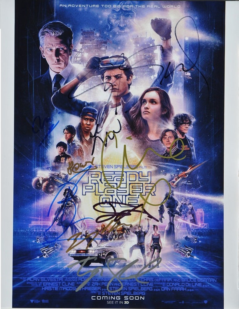 READY PLAYER ONE Cast Signed Photo Poster painting X8 Tye Sheridan, Olivia Cooke, Ben Mendelsohn, T.J. Miller 11x14 wcoa