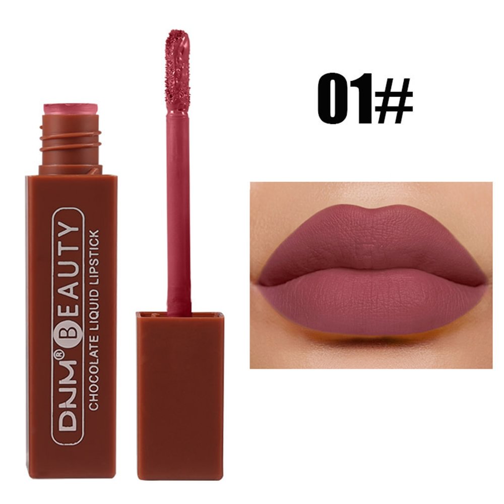 Shecustoms™ 18 Colors Chocolate Velvet Matte Liquid Lipstick Non-stick Nude Lipstick Waterproof Long Lasting 