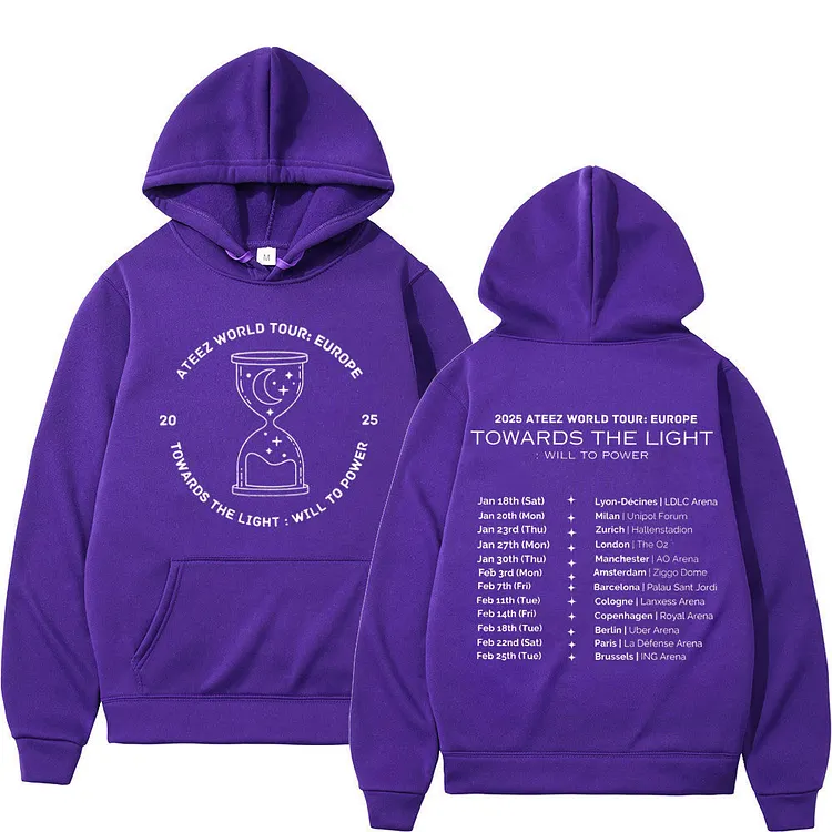 2025 Ateez Towards The Light: Will to Power World Tour Graphic Hoodie