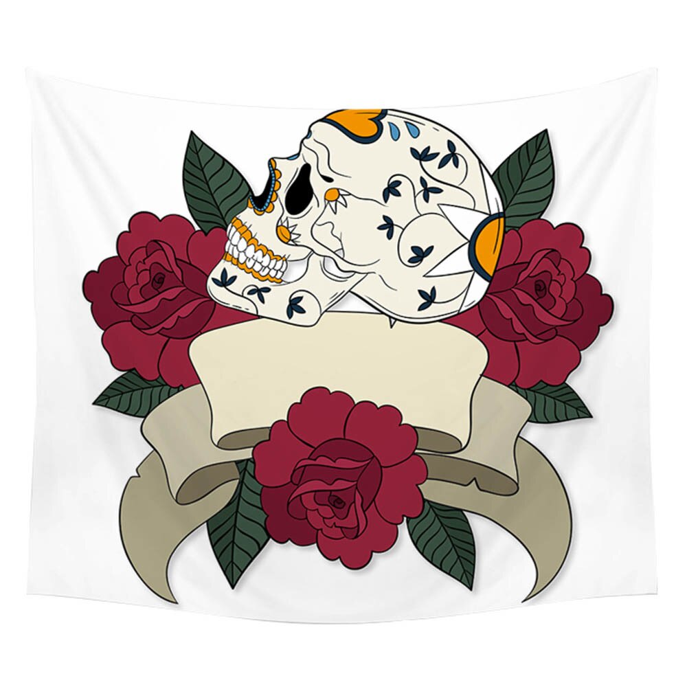 

Skull And Flower - Tapestry, 100*75cm, 501 Original