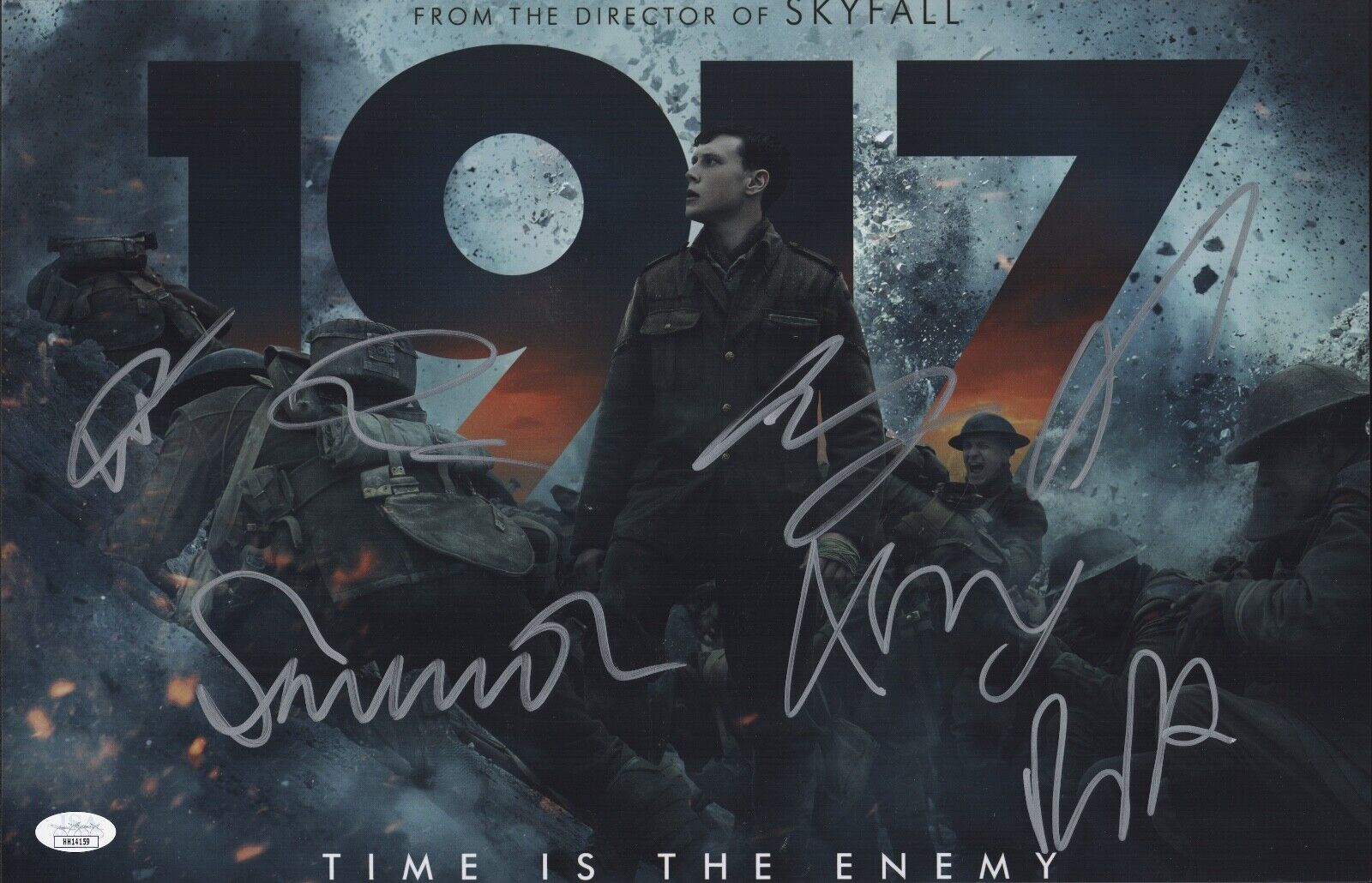 1917 Cast X7 Signed 11x17 Photo Poster painting SAM MENDES, DEAN CHAPMAN, GEORGE MACKAY JSA COA