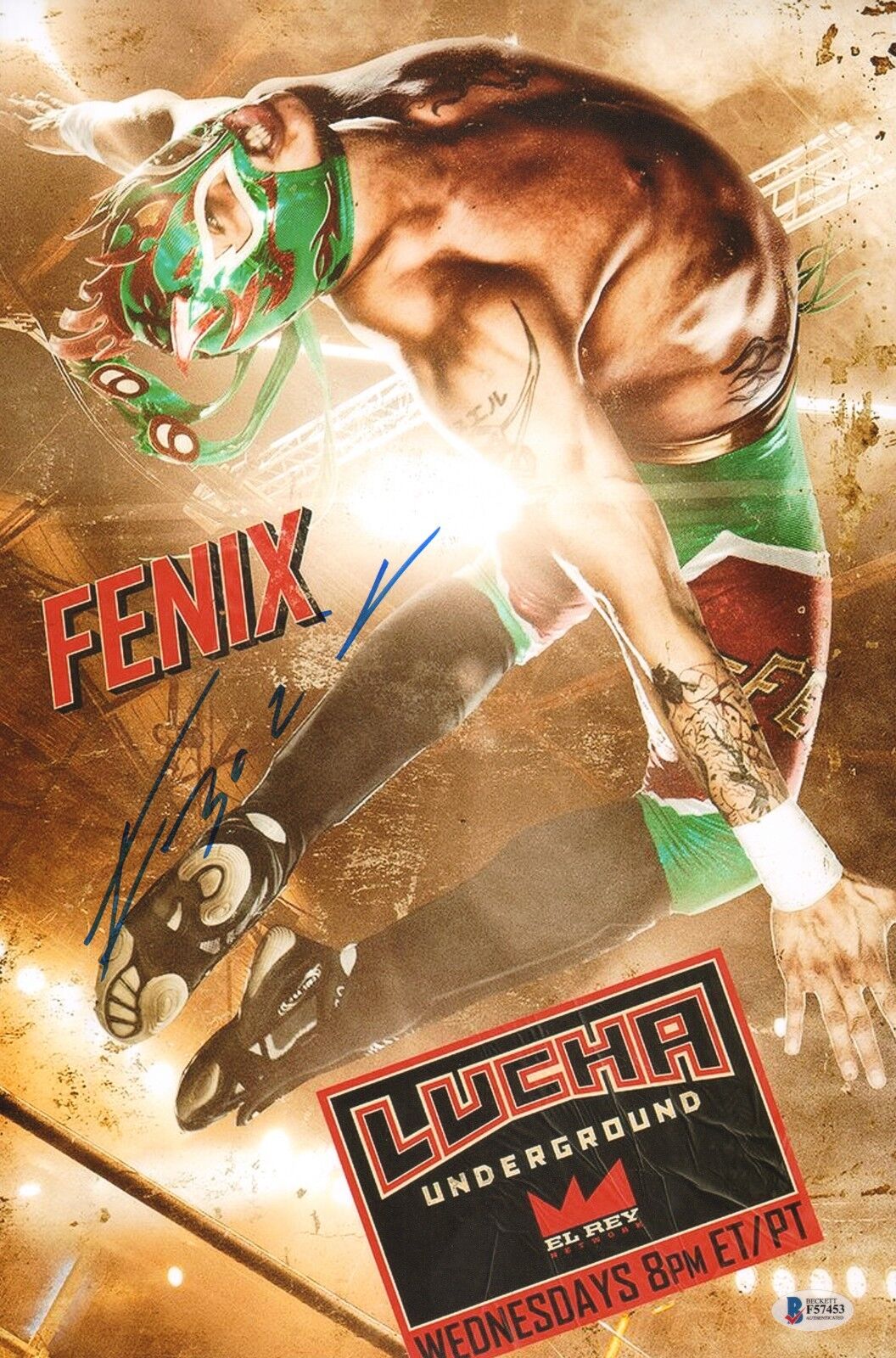 Rey Fenix Signed 11x17 Photo Poster painting BAS Beckett COA Lucha Underground Impact Wrestling