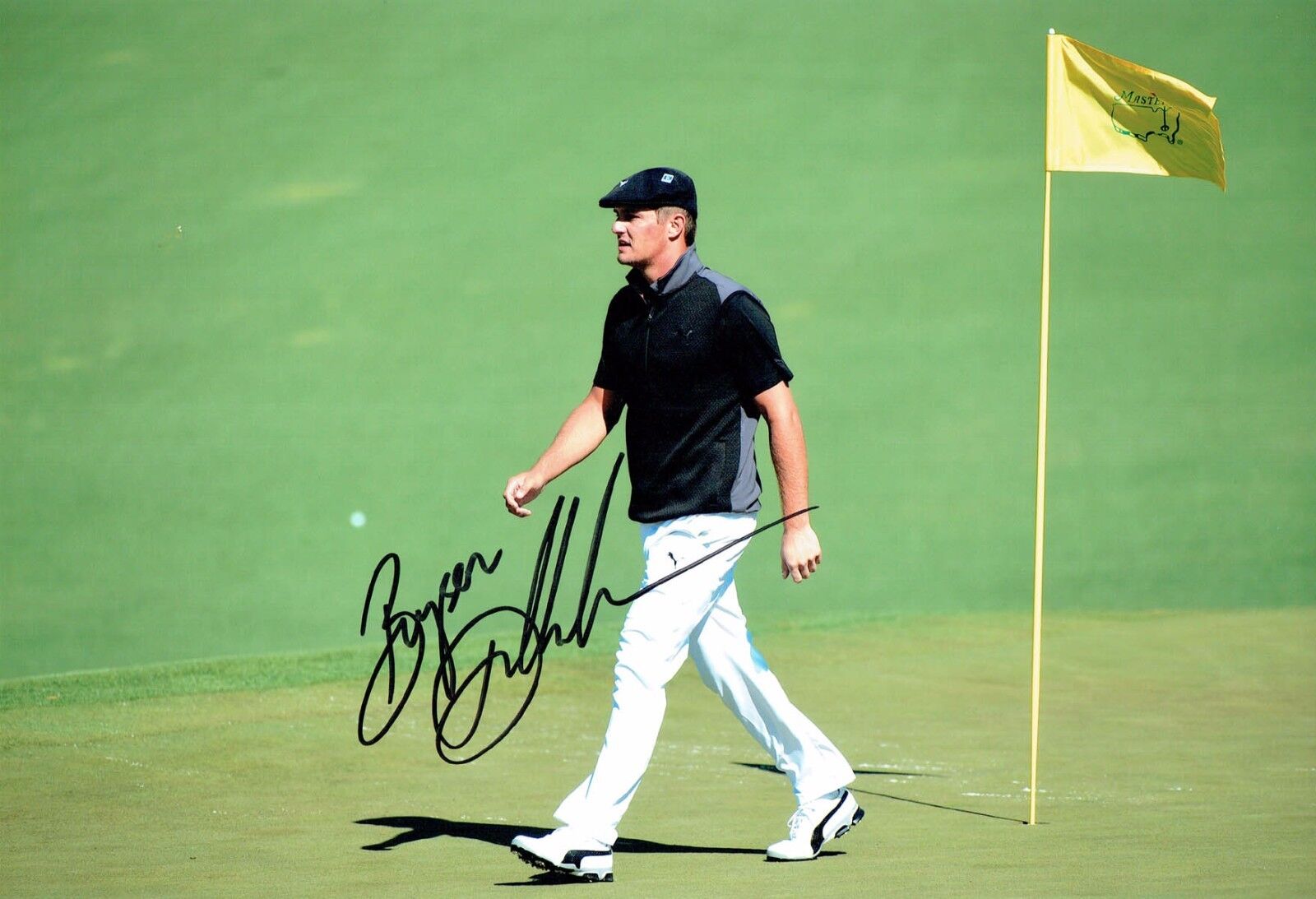 Bryson DeCHAMBEAU 2017 SIGNED Autograph 12x8 Photo Poster painting 1 AFTAL COA Golf USA Masters