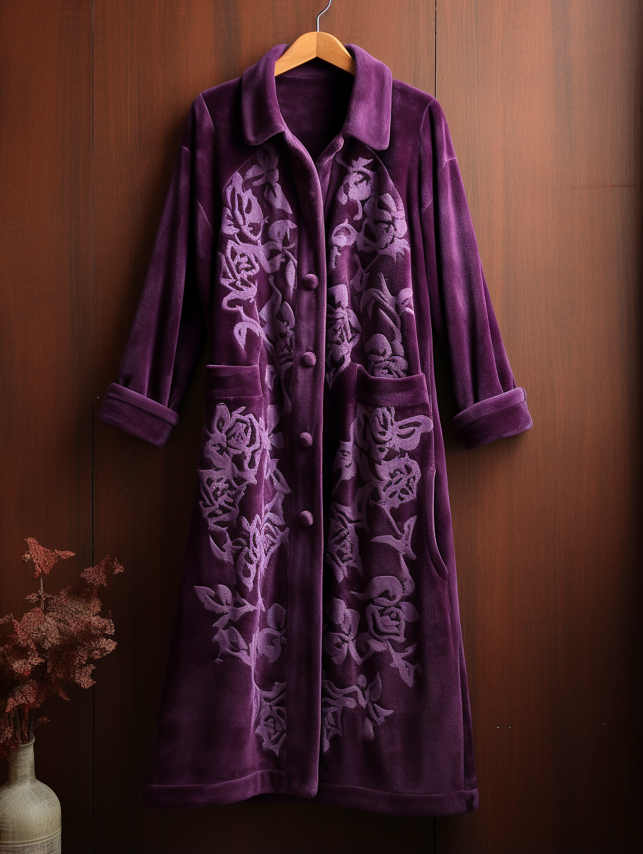 Violet Fleece Sleepcoat Robe