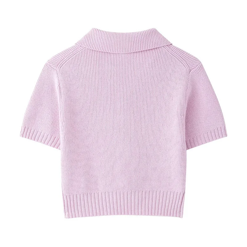 Nigikala Nigikala Spring And Summer New Female Fashion Sweet Fresh Bow Knitted Top 2142007