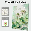 DIY Pearl Painting Green Lotus for Home Decor with Frame(30x40cm)