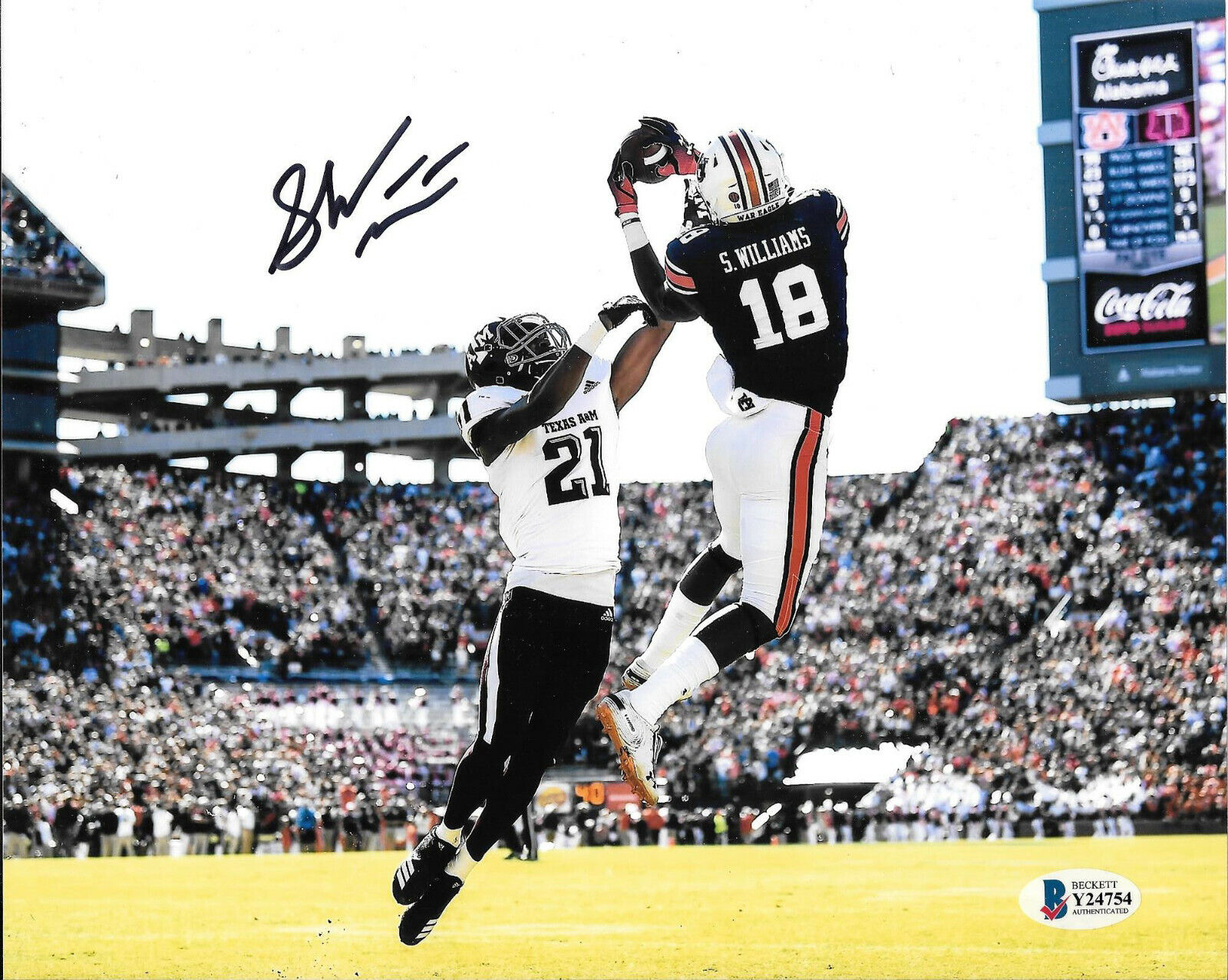 SETH WILLIAMS HAND SIGNED AUBURN TIGERS 8X10 Photo Poster painting W/ BECKETT COA