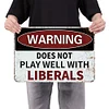 Warning Does Not Play Well With Liberails - Vintage Metal Signs - 20*30cm/30*40cm - Warning