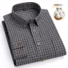 New Men's 100% Cotton Plaid Casual Long Sleeve Shirt