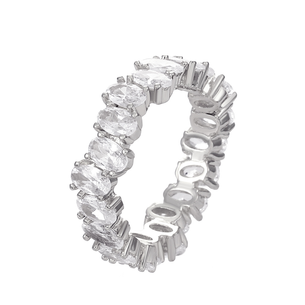 Oval Zirconia Gold-Plated Ring