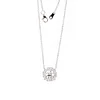 14K Round Brilliant Cut Lab Diamond Halo Setting White Gold Necklace