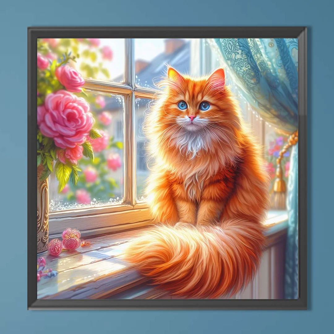 Diamond Painting - Full Round Drill - Cat(Canvas|Canvas|40*40cm)