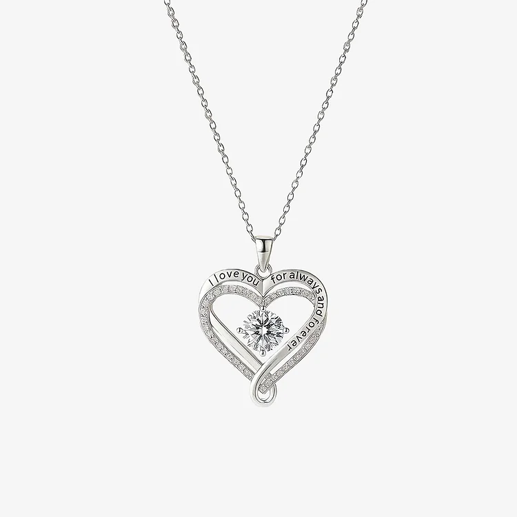 For Bonus Daughter - We're Family Forever Double Hearts Necklace