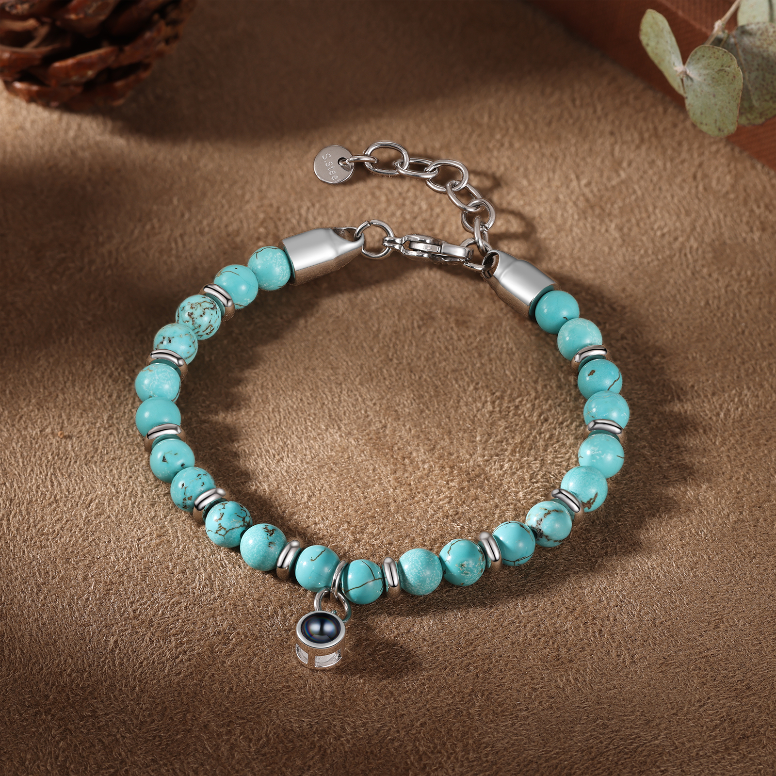 Braccialetto con proiezione personalizzato foto coppia amore Valentine 