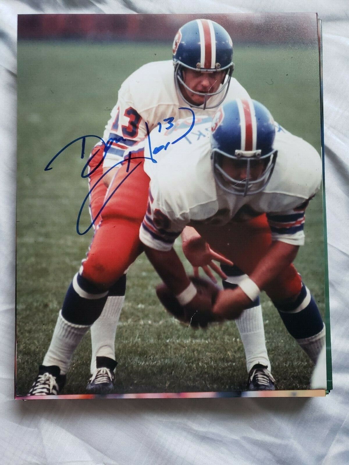 DON HORN DENVER BRONCOS SIGNED AUTOGRAPHED 8X10 Photo Poster painting COA FOOTBALL PACKERS