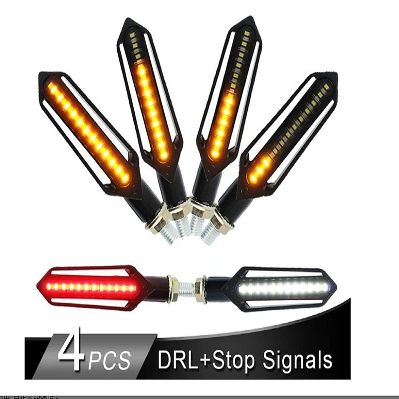 

Fezz LED Indicators Motorcycle Universal with Brake Light Daytime Running L, 501 Original