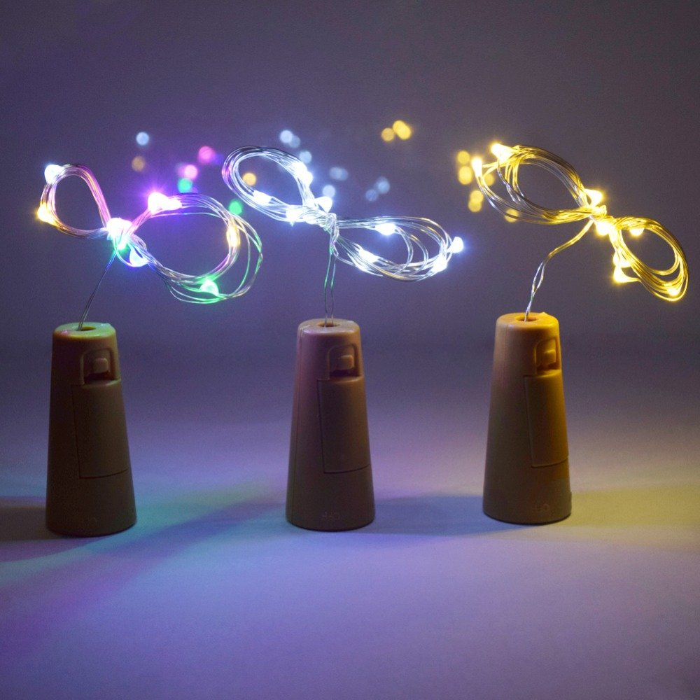 Tegooe LED Wine Bottle Cork String Lights - Copper Wire Fairy Decor