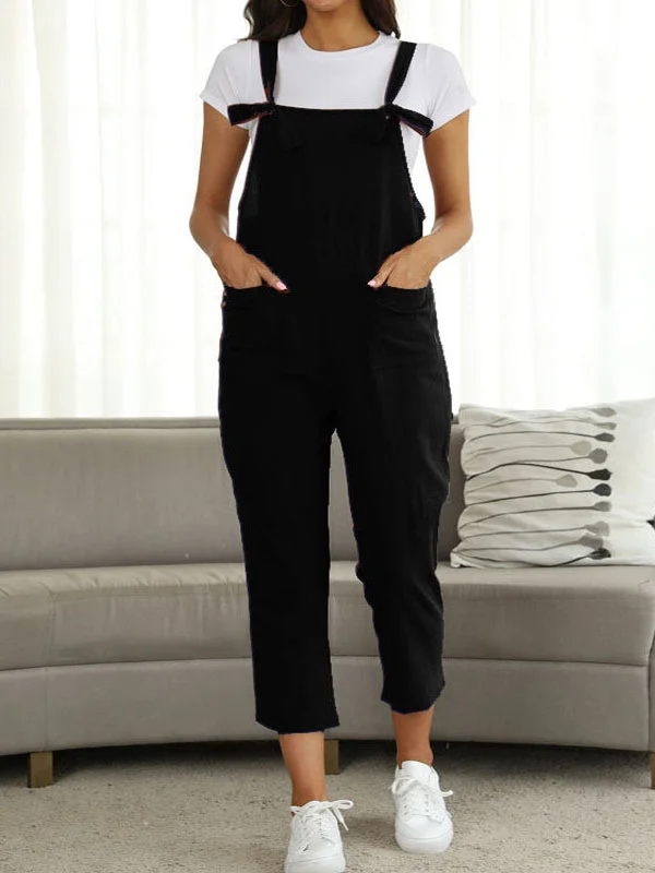 Women plus size clothing Women's Casual Strappy Pants Jumpsuit-Nordswear