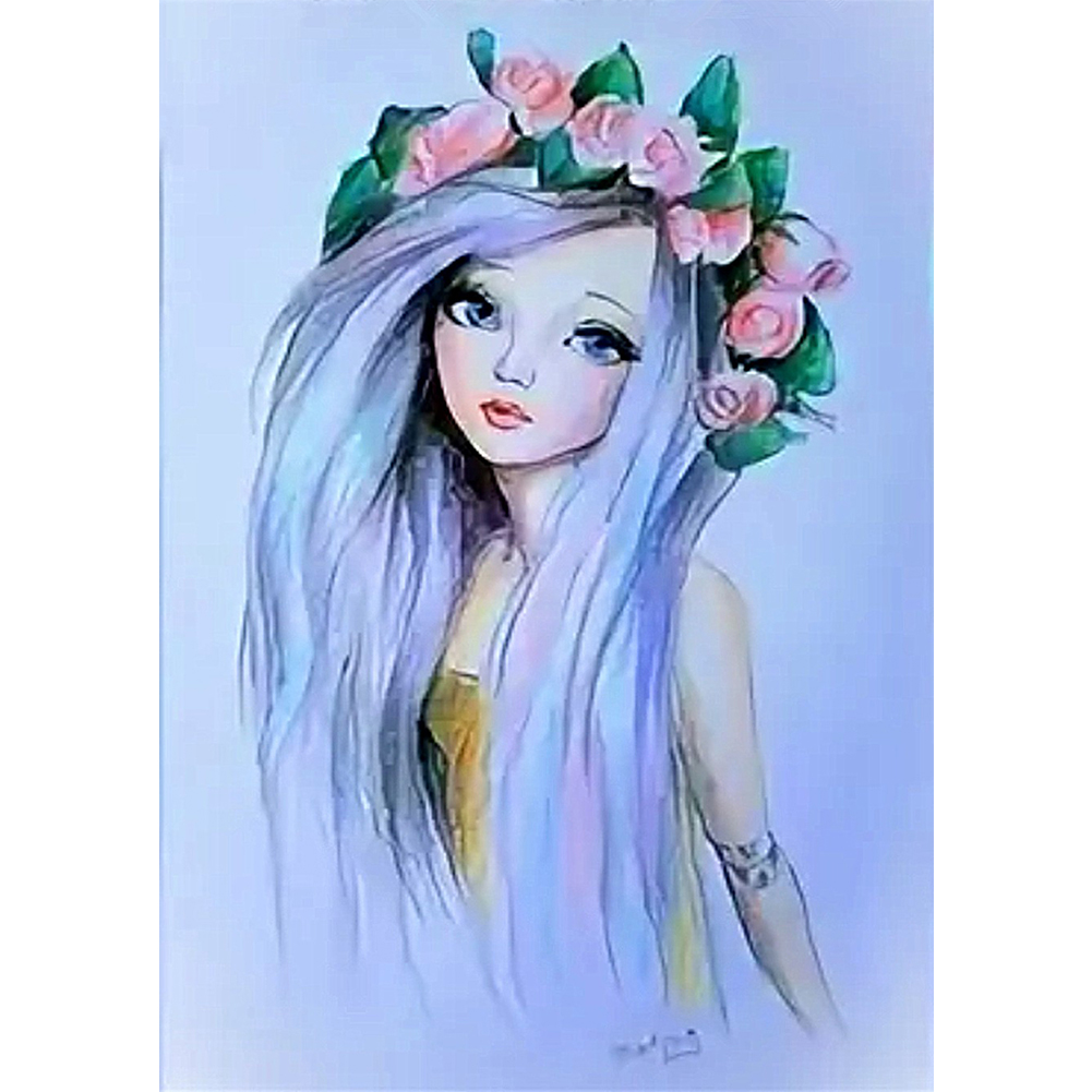 

30*40CM - Round Drill Diamond Painting - Beauty, 501 Original