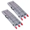 [US Local Warehouse] 2PCS 7.3ft Aluminum Motorcycle Ramp for Pickup Trucks ATVs Lawn Mowers Folding Dirt Bike Loading Ramp with Load Straps Truck Ramps