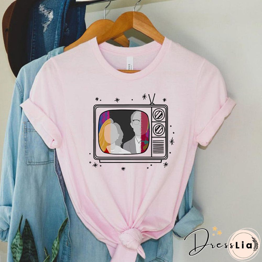WandaVision Wanda Women Tshirt WandaAnd Vision Couple 1970s Retro Shirts Casual Tops