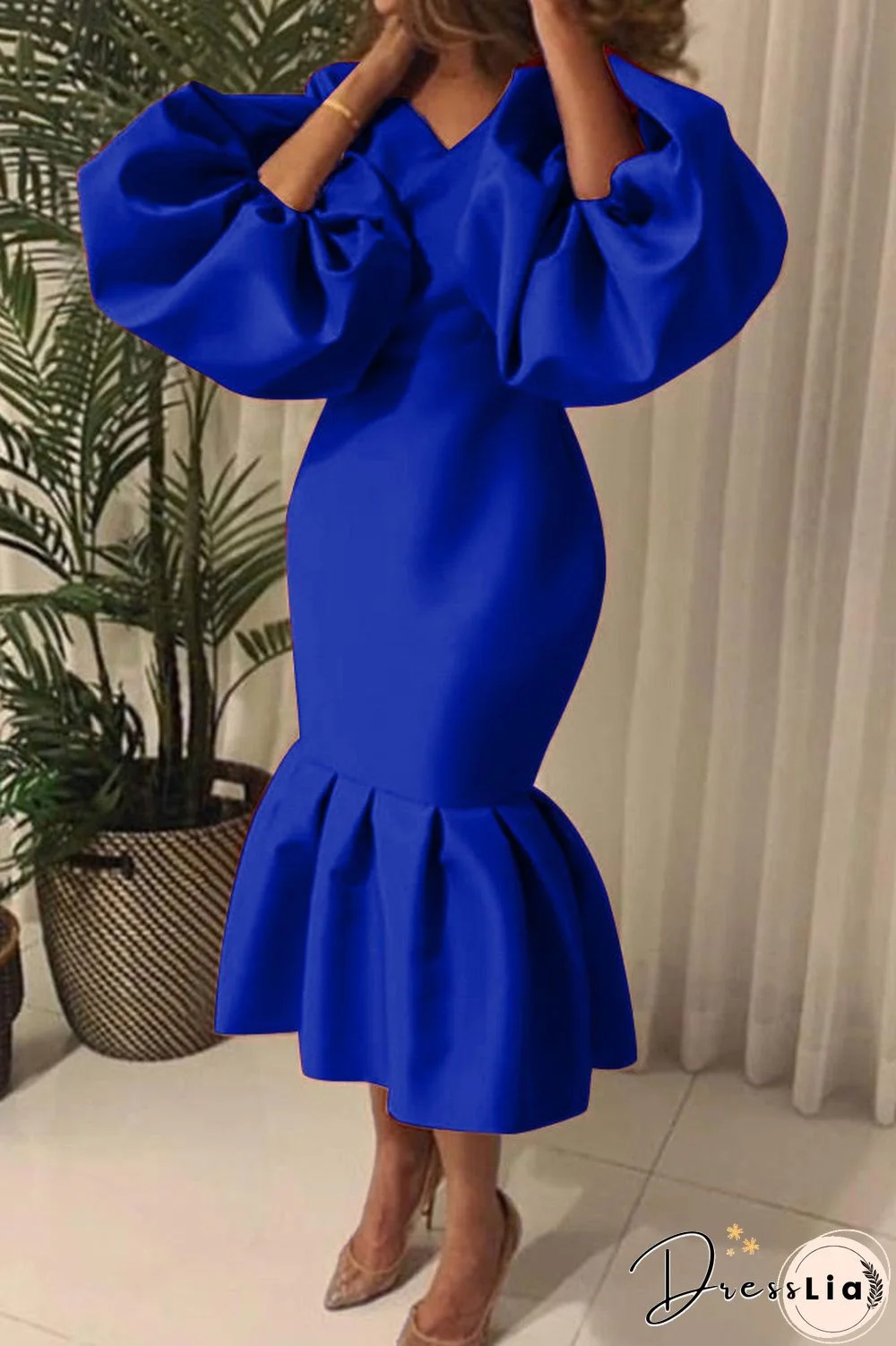 Chic Royal Blue Mermaid Cocktail Dress