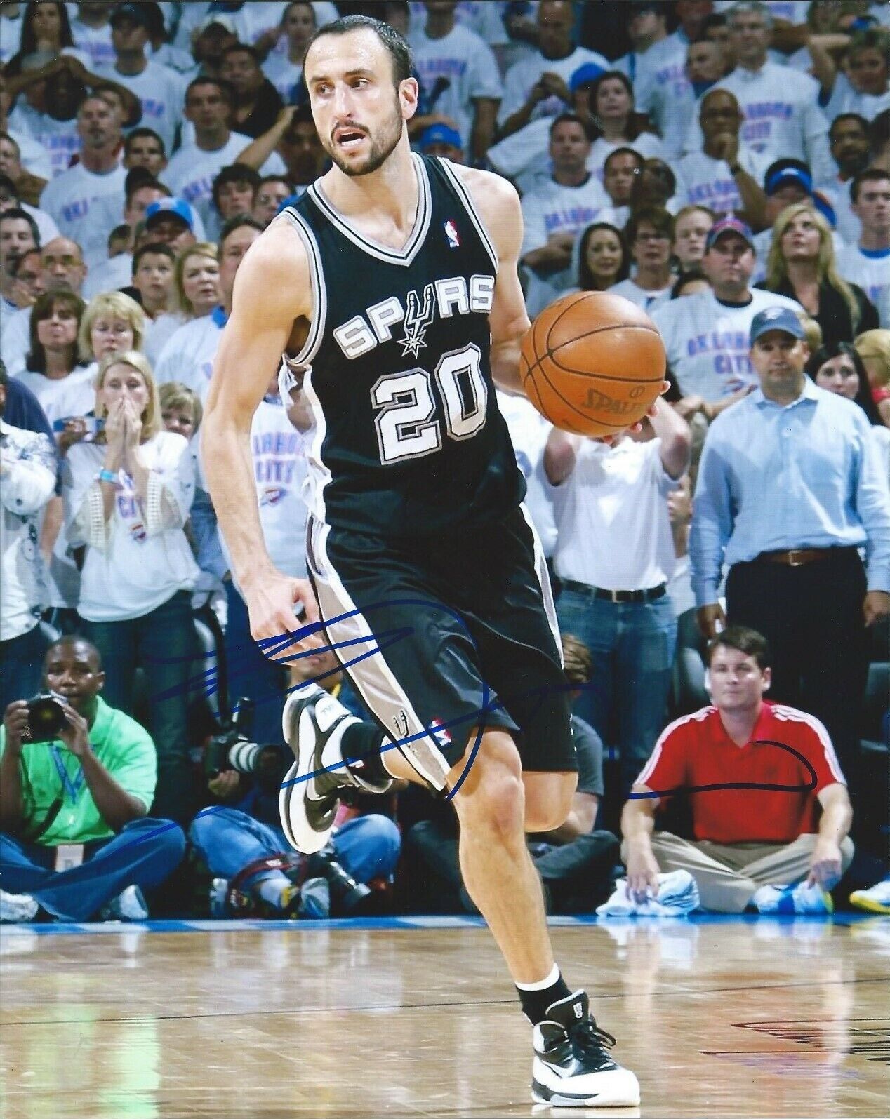 Manu Ginobili Autographed Signed 8x10 Photo Poster painting ( Spurs ) REPRINT