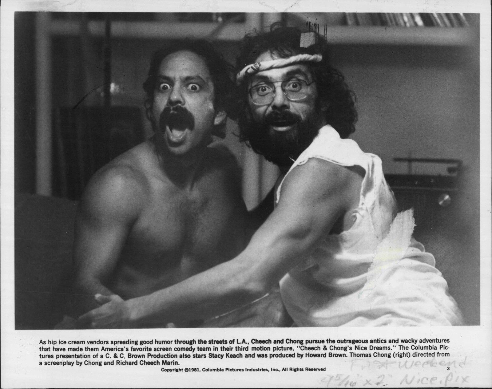 Cheech and Chong in Nice Dreams & The Corsican Brothers Lot of 11 Press Photo Poster paintings